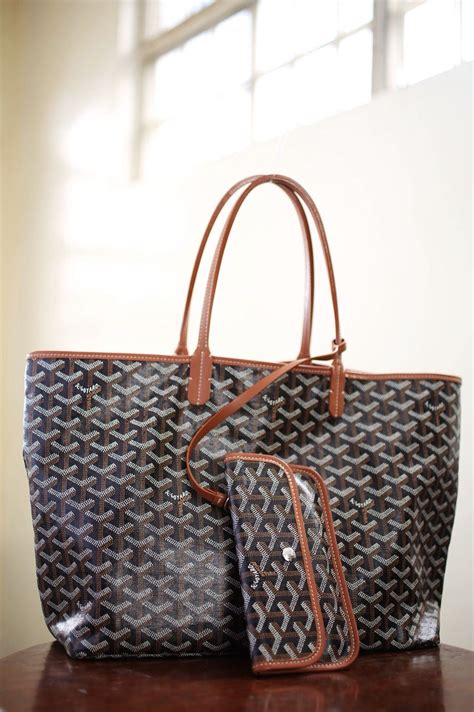 goyard bag black and tan|goyard black tote bag.